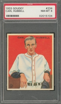 1933 Goudey #234 Carl Hubbell – PSA NM-MT 8 
